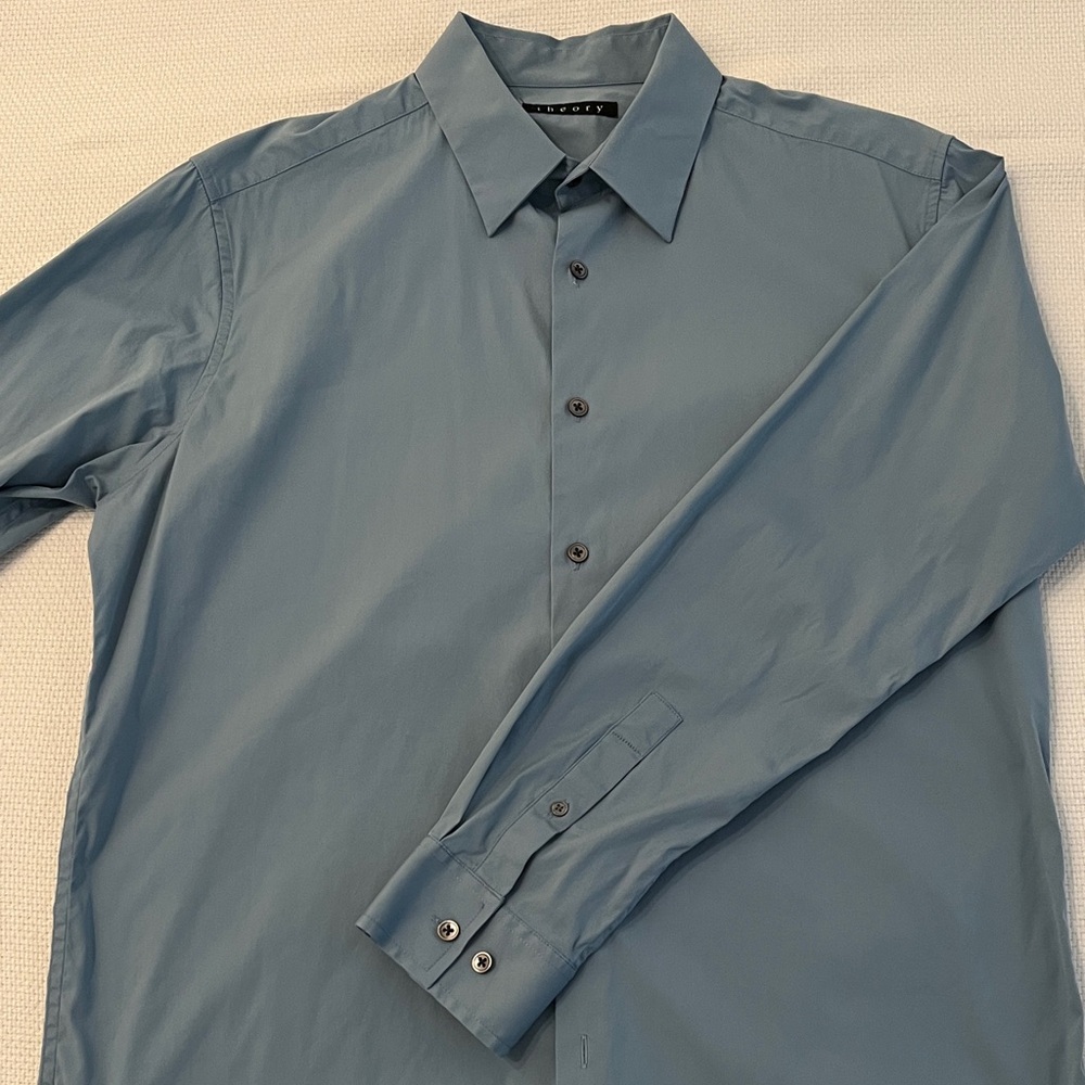Theory Slate Blue Dress Shirt
